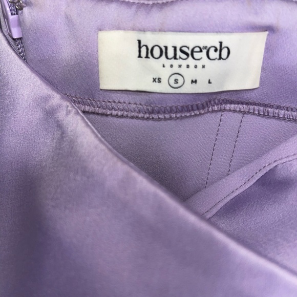 House of CB Helena orchid satin midi dress - Picture 5 of 11